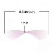 Pendentif ailes de papillon avec 2 trous 42.5x17 mm Mauve et Marron x1