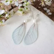 Pendentif ailes de papillon avec 2 trous 42.5x17 mm Rose foncé et Marron x1