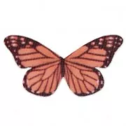 Papillon sans trou 50x25 mm Orange et Marron x1