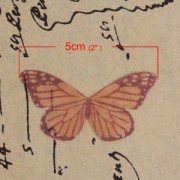 Papillon sans trou 50x25 mm Orange et Marron x1