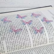 Papillon sans trou 30x21 mm Rouge et Bleu x1