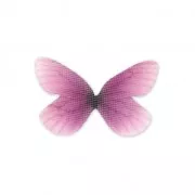 Papillon sans trou 30x21 mm Violet et Fuchsia x1
