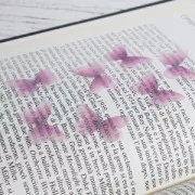 Papillon sans trou 30x21 mm Violet et Fuchsia x1