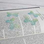 Papillon sans trou 50x35 mm Vert et Jaune x1