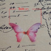 Papillon sans trou 50x35 mm Fuchsia x1