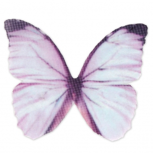 Papillon sans trou 50x35 mm Bleu et Violet x1