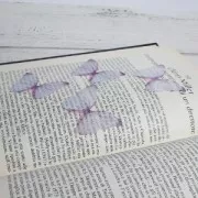 Papillon sans trou 50x35 mm Bleu et Violet x1