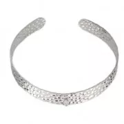 Bracelet martelé avec anneau en argent 925 10 mm x1