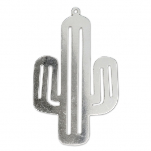 Pendentif Cactus 37x23 mm en Argent 925 x1
