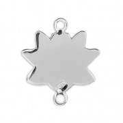 Intercalaire 2 anneaux Fleur de Lotus 17x15 mm en Argent 925  x1