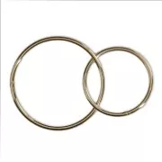 Deux anneaux ronds entrelacés 22 et 17 mm en Gold filled (or laminé)  x1