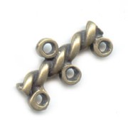 Intercalaires 3 rangs 20x10 mm bronze x4