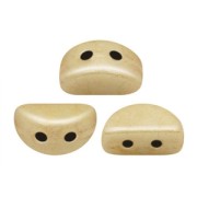 Perles en verre Kos® par Puca® 6x3 mm Opaque Beige Ceramic Look x10g
