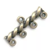 Intercalaires 4 rangs 25x10 mm bronze x4