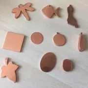 Assortiment ALEATOIRE de supports en cuivre pour poudre de sur-glaçure Efco  x100g