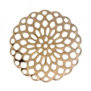 Estampes pendentifs rosaces 25 mm Doré à l'or fin x4|raw }}