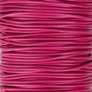 Cordon en cuir européen 1.5 mm Fuchsia x1m