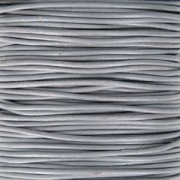 Cordon en cuir européen 1.5 mm Gris Clair x1m