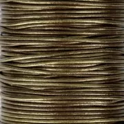 Cordon en cuir européen 1.5 mm Bronze x1m