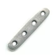 Intercalaires 4 rangs 25x6 mm argenté vieilli x5