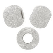 Perles Rondes diamantées 4 mm en Argent 925 x10