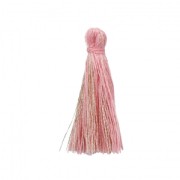 Pompon coton 32 mm Rose / Doré x1|raw }}