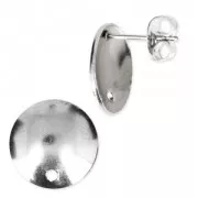 Clous d'oreilles ronds bombés avec trou 13 mm en Acier Inox x2