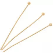 Clous tête boule 26X0.5 mm - Doré à l'or fin x50