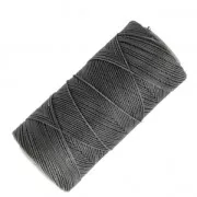 Bobine de fil ciré Linhasita pour micro macramé 0.75 mm - Dark Grey (665) x228m