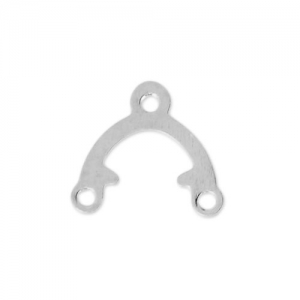 Intercalaires 1 pont 9,6x8,5 mm Placage Argent fin x20