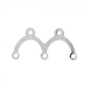 Intercalaires 2 ponts 17x8,5 mm Placage Argent fin x10|raw }}