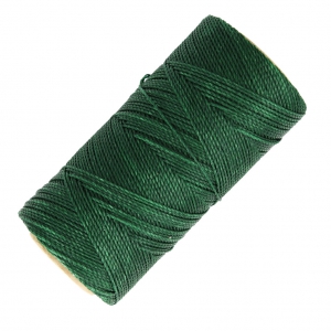 Bobine de fil ciré Linhasita pour micro macramé 1 mm - Vert Sapin (367) x168m