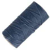 Bobine de fil ciré Linhasita pour micro macramé 1 mm - Denim (1037) x168m