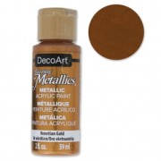 Peinture acrylique métallique - DecoArt Dazzling Metallics - Venetian Gold x59 ml|raw }}