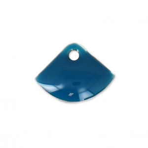 Sequins éventail en métal et résine époxy 7x10 mm Petrol x6