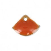 Sequins éventail en métal et résine époxy 7x10 mm Terracotta x6|raw }}