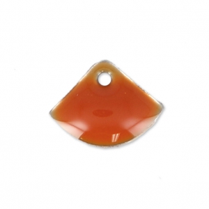 Sequins éventail en métal et résine époxy 7x10 mm Terracotta x6