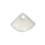 Sequins éventail en métal et résine époxy 7x10 mm Blanc x6|raw }}