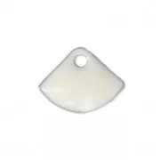 Sequins éventail en métal et résine époxy 7x10 mm Blanc x6