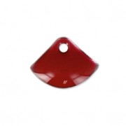 Sequins éventail en métal et résine époxy 7x10 mm - Rouge foncé x6