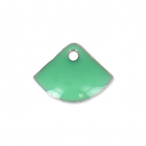Sequins éventail en métal et résine époxy 7x10 mm Mint x6