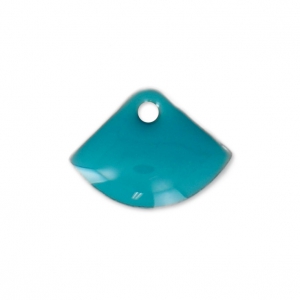 Sequins éventail en métal et résine époxy 7x10 mm Green Turquoise x6