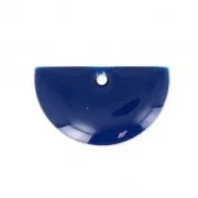 Sequins demi-cercle en métal et résine époxy 9.5x16 mm Bleu Nuit x6