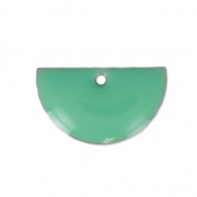 Sequins demi-cercle en métal et résine époxy 9.5x16 mm Mint x6|raw }}