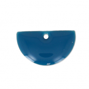 Sequins demi-cercle en métal et résine époxy 9.5x16 mm Petrol x6