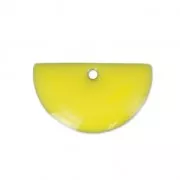 Sequins demi-cercle en métal et résine époxy 9.5x16 mm Jaune x6