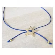 Bouton ovale martelé 14x10 mm Doré à l'or fin x1