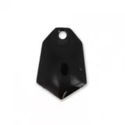 Sequins diamant en métal et résine époxy 9x13 mm Noir x6