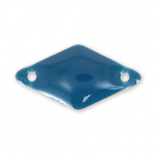 Intercalaires en métal losange 2 trous résine époxy 17x9 mm Petrol x6