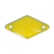 Intercalaires en métal losange 2 trous résine époxy 17x9 mm Jaune x6|raw }}